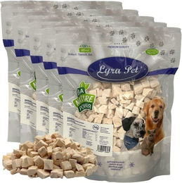 Produktbild von 1 kg (5 x 200 g) Lyra Pet® Hühnerbrustwürfel gefriergetrocknet
