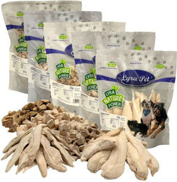 Produktbild von 1 kg (5 x 200 g) Lyra Pet® Hundesnack Mix gefriergetrocknet