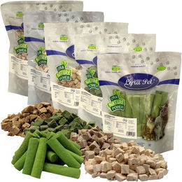 Produktbild von 1 kg (5 x 200 g) Lyra Pet® Katzensnack Mix gefriergetrocknet