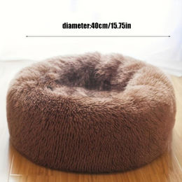 Produktbild von 1 Stück, Ganzjahres-Katzenstreu, feuchtigkeitsbeständiges und rutschfestes Plüsch-Katzenstreu, warmer Winter-Haustierbedarf, geeignet für Kätzchen bis 2,5 kg braun