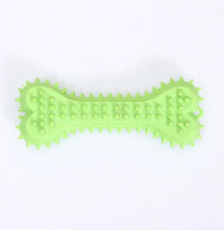 Produktbild von 1 Stück Haustier Kauspielzeug Weichgummi Bissfestigkeit Knochenform Zähneknirschen Kauspielzeug für kleine Hunde Training Haustierbedarf