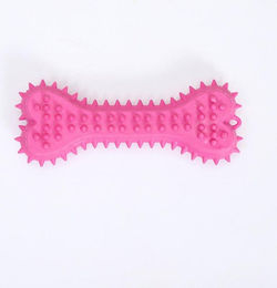 Produktbild von 1 Stück Haustier Kauspielzeug Weichgummi Bissfestigkeit Knochenform Zähneknirschen Kauspielzeug für kleine Hunde Training Haustierbedarf