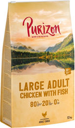 Produktbild von 10 + 2 kg gratis! 12 kg Purizon - Large Adult Huhn & Fisch