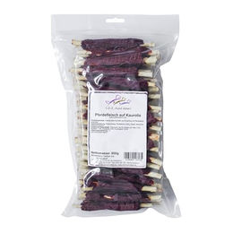 123... Hund dabei! Pferdefleisch auf Kaurolle 900g, 900g – Bild 1 von 4