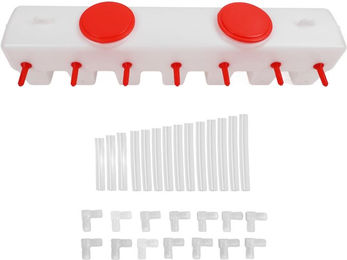 Produktbild von 14 Zitzen Lämmerfütterer Kalb Ziege Milchfütterer Schaf Futtereimer Ferkel Tier Zitzenfütterer 9L L