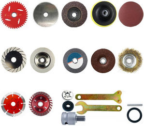 Produktbild von 17-teiliges Adapter-Set für elektrische Bohrmaschinen und Winkelschleifer