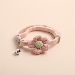 Produktbild von 1Pc Katzenhalsband mit süßer Blume Verstellbare Schnalle Katzenhalsband Glockenhalsband Katze Kleines Haustierzubehör Kätzchenhalsband Kleines Hundezubehör