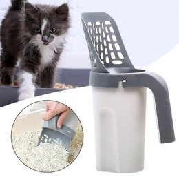 Produktbild von 1pc Katzenstreu Schaufel Scoop Filter Pet Wurf Sichter Hohl Sauberer Scoop Sandkästen Schaufel Sand Katzen Liefert grau