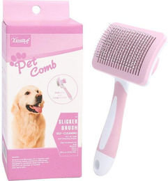 Produktbild von 1Pcs Katzen Kamm Selbst-reinigende Bürste Hunde Pflege Lange Haare Zu Entfernen Schwimmende Automatische Reinigung Schönheit Haustier Produkte S(7.9*16.5cm)