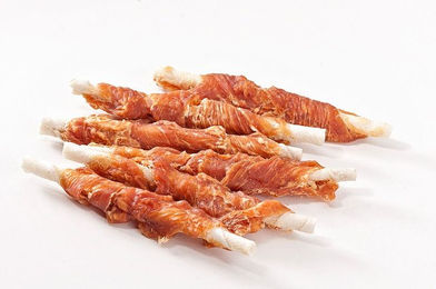 123... Hund dabei! Kausnack Hähnchenfilet auf Kaurolle mit Rind und Huhn monoprotein 150g – Bild 1 von 2