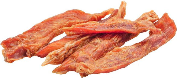 123... Hund dabei! Trockenfleisch Hähnchenfilet Streifen für Hunde – Bild 1 von 1
