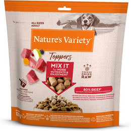 Produktbild von 2 + 1 gratis! 3 x Nature's Variety Snacks - 3 x 120 g Gefriergetrocknete Topper Rind