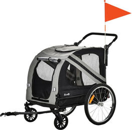 Produktbild von 2-in-1 Hundeanhänger und Hundebuggy bis 20 kg, Grau