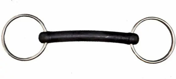Produktbild von 2-Ring-Pferdegebiss aus Edelstahl mit weichem Gummi Tattini