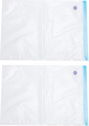 Produktbild von 2 Stück 50x35CM Vakuum-Reißverschlussbeutel Vakuum-Lebensmittelversiegler Aufbewahrungsbeutel mit 3CM Siegelöffnung
