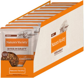 Produktbild von 2 x Nature's Variety zum Sonderpreis! - Bites in Soße Adult   mit Huhn (2 x 22 x 85 g)