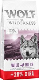 Produktbild von 20% gratis! 14,4 kg Wolf of Wilderness Adult Getreidefrei Top Seller: Wild Hills - Ente