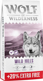 Produktbild von 20% gratis! 14,4 kg Wolf of Wilderness Adult Getreidefrei - Wild Hills - Ente (Neue Rezeptur)