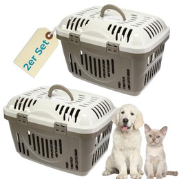 Produktbild von 2X Katzentransportbox mit Dachöffnung für Hunde, Katzen und Kleintiere