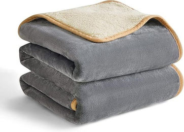 24.Se Wasserdichte Hundedecke für große Hunde in Grau mit Sherpa-Futter 100 x 120 cm – Bild 1 von 1