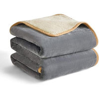 Produktbild von 24.Se Wasserdichte Hundedecke für große Hunde in Grau mit Sherpa-Futter 100 x 120 cm