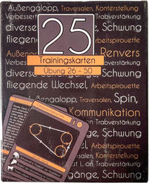 Produktbild von 25 Trainingskarten Reitübungen aus Pappe bunt