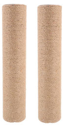 2er-Set Ersatz-Kratzpfosten für Katzenbäume aus Holz und Sisal in Beige – Bild 1 von 1