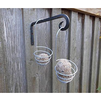 Produktbild von 2er Set Meisenknödelhänger Vogel-Futterstelle aus Metall in Silber