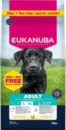 Produktbild von 3 kg gratis! 18 kg Eukanuba Premium Nutrition mit Huhn - Adult Large & Giant Breed