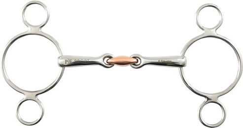 Produktbild von 3-Ring-Gebiss für Pferde mit Kupferpellets Premier Equine