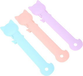 Produktbild von 3 Stück Katzenstreifen-Futterspender Niedliche Katzen Leckerli Quetschlöffel Tierfutter Mischlöffel für Futter und Fleischpaste