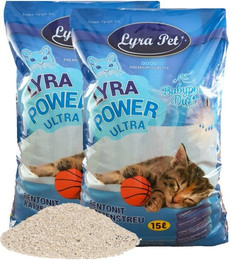 Produktbild von 30 Liter Lyra Pet® Lyra Power ULTRA excellent Katzenstreu Bentonit B-Ware