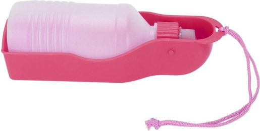 Produktbild von 300ml Hunde Wasserflasche Automatische Hängbare Haustier Wasserspender Flasche für Haustier Hunde Katzen Rosa rosa