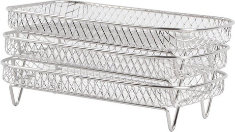 Produktbild von 3er-Set Heißluftfritteusen-Rost kompatibel für Ninja DZ201 Foodi