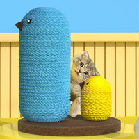 Produktbild von 360Home Kratzbaum für Katzen in Blau mit Seil und Maßen 30/30 cm