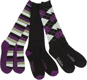 Produktbild von 3er-Set Dublin Reitsocken aus Baumwolle Unisex Schwarz und Bunt