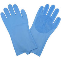 Produktbild von 4 Animals Pflegehandsschuh aus Gummi für Hunde und Katzen in Blau