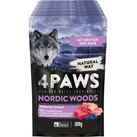 Produktbild von 4 PAWS Hundesnack Rentier und Kalb - 6 x 100 g