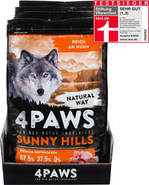 Produktbild von 4 PAWS Hundetrockenfutter Huhn 2 kg, 4er Pack