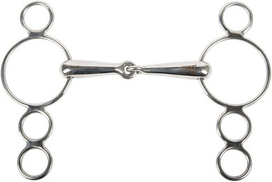 Produktbild von 4-Ring-Gebiss für Pferde einfach gebrochen Harry's Horse 19 mm