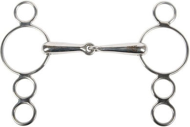 Produktbild von 4-Ring-Gebiss für Pferde einfach gebrochen Harry's Horse 19 mm