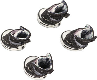 Produktbild von 4 Stück Canvas Welpenschuhe Mode Niedlich Alle Jahreszeiten Atmungsaktiv Rutschfest Haustier Sportschuhe für Number 1
