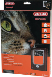 Produktbild von 4-Wege-Katzenklappe für Holztüren Zolux Catwalk