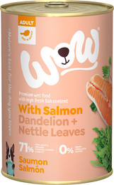 Produktbild von 400g HUNDE NASSFUTTER, Adult | Mit Lachs mit Löwenzahn und Brennnessel