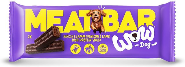 Produktbild von 40g Hunde Leckerlis, Meat Bar | Hirsch & Lamm mit viel Protein, getreidefrei