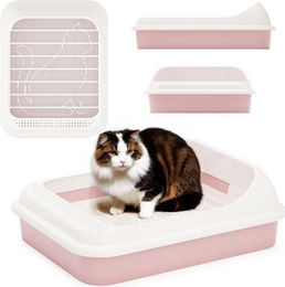Produktbild von 4BIG.fun Katzentoilette Katzentoilette Abnehmbarer Hochrand Reinigungssieb