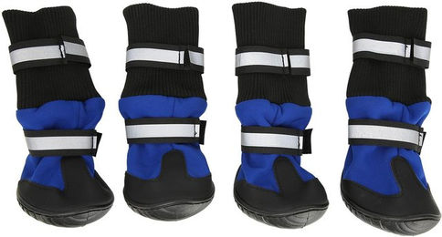 Produktbild von 4Pcs Hundestiefel Wasserdicht Reflektierend Atmungsaktiv