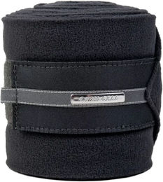 Produktbild von 4er Pack Lami-Cell Polobänder für Pferde aus Fleece in Grau und Schwarz