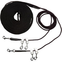 Produktbild von 4Horses Doppellonge Soft mit Umlenkrollen aus Edelstahl in Schwarz