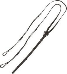 4Horses Dreieckszügel für Warmblut aus Leder in Schwarz – Bild 1 von 2